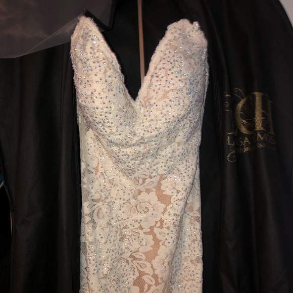 Jovani White Lace Prom Dress - Picture 7 of 7